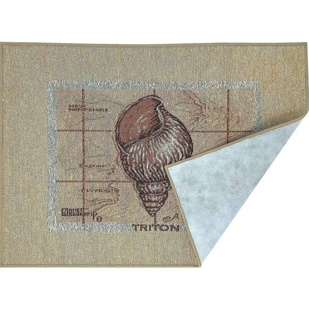 Manual Set of 4 Sea Life Treasures Tapestry Placemats Triton Spiral Shell 13x18